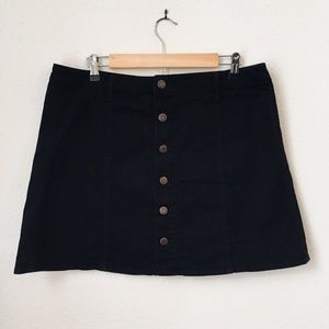 Black Button Down Skirt